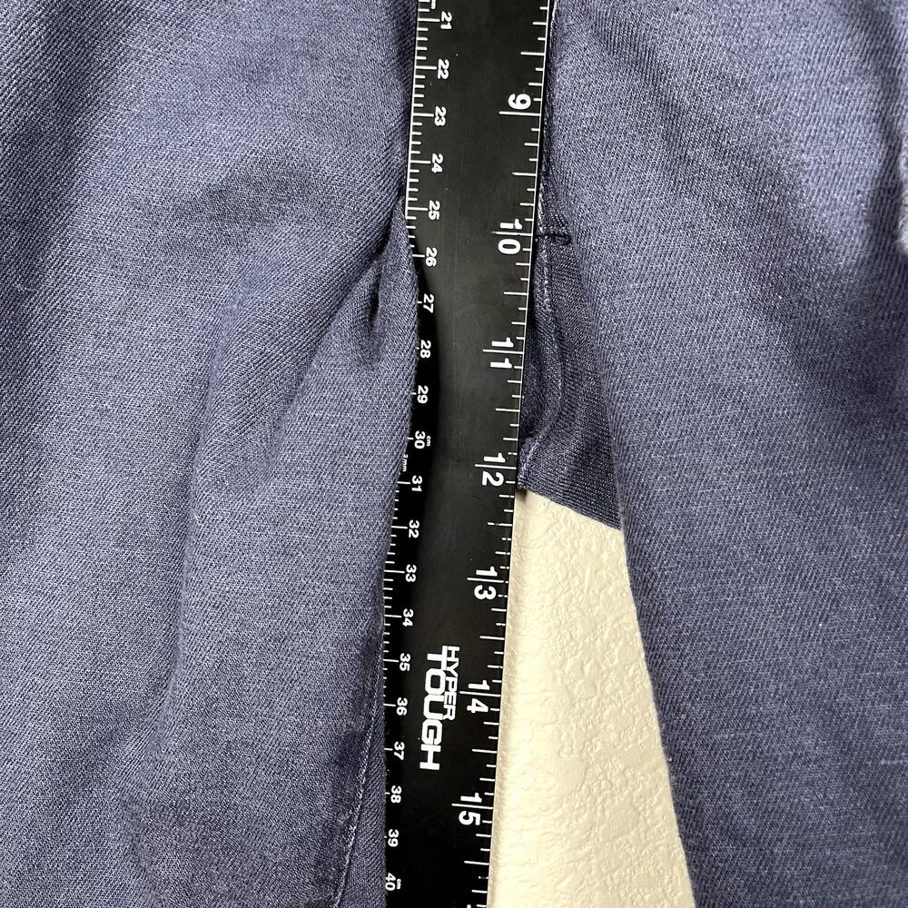 SHIPS Safilin For Ships Navy‎ Linen Flax Chino Trouser Pants Medium Japanese - Picture 13 of 13